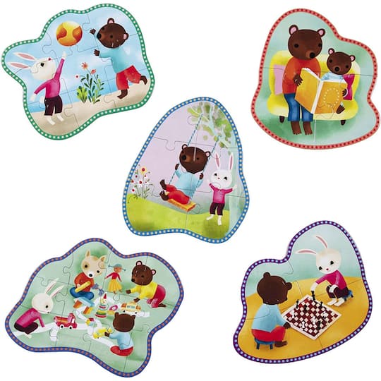 eeBoo Ready to Grow Together Time 5 Progressive Puzzles